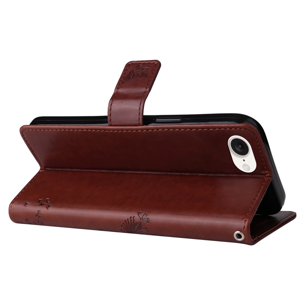 Fák könyvtáska iPhone 16e készülékhez - barna