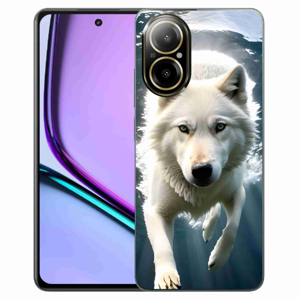 Gél borítás mmCase a Realme C67 készülékhez - fehér farkas