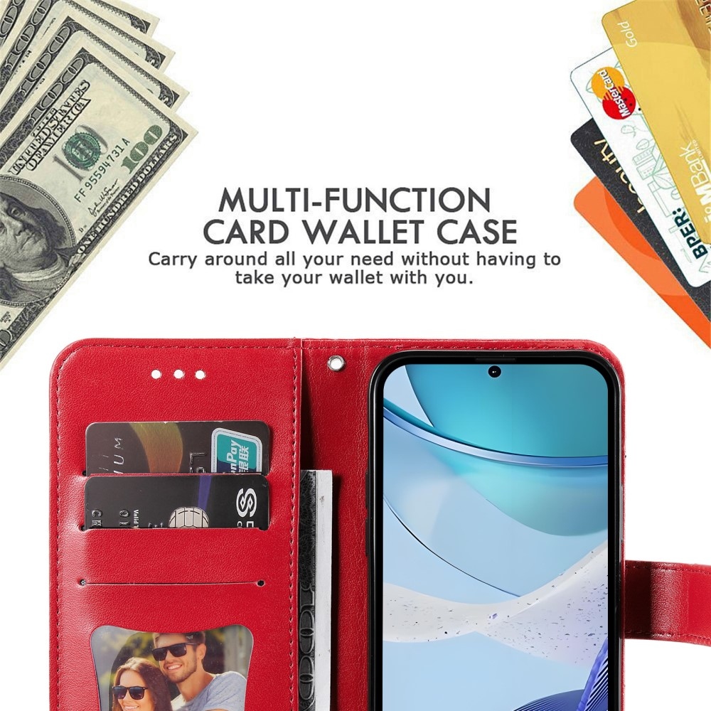 Mandala könyvtáska a Realme C75 készülékhez - piros