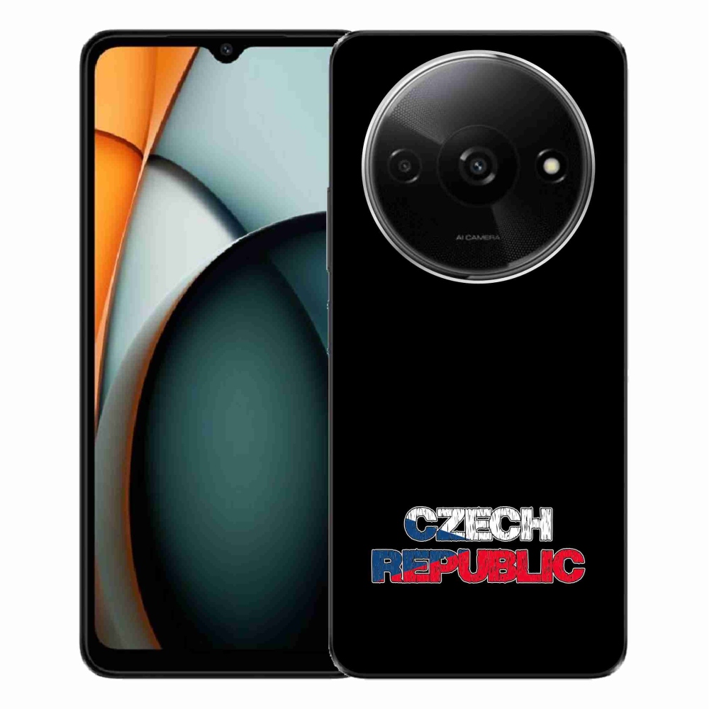 Gél borítás mmCase a Xiaomi Redmi A3-hoz - Csehország fekete háttérrel
