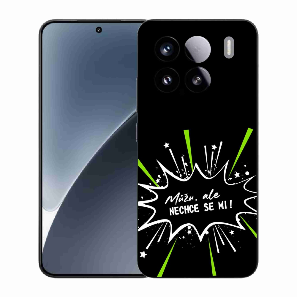 Gél borító mmCase a Xiaomi 15-hez - vicces szöveg 11 fekete háttérrel