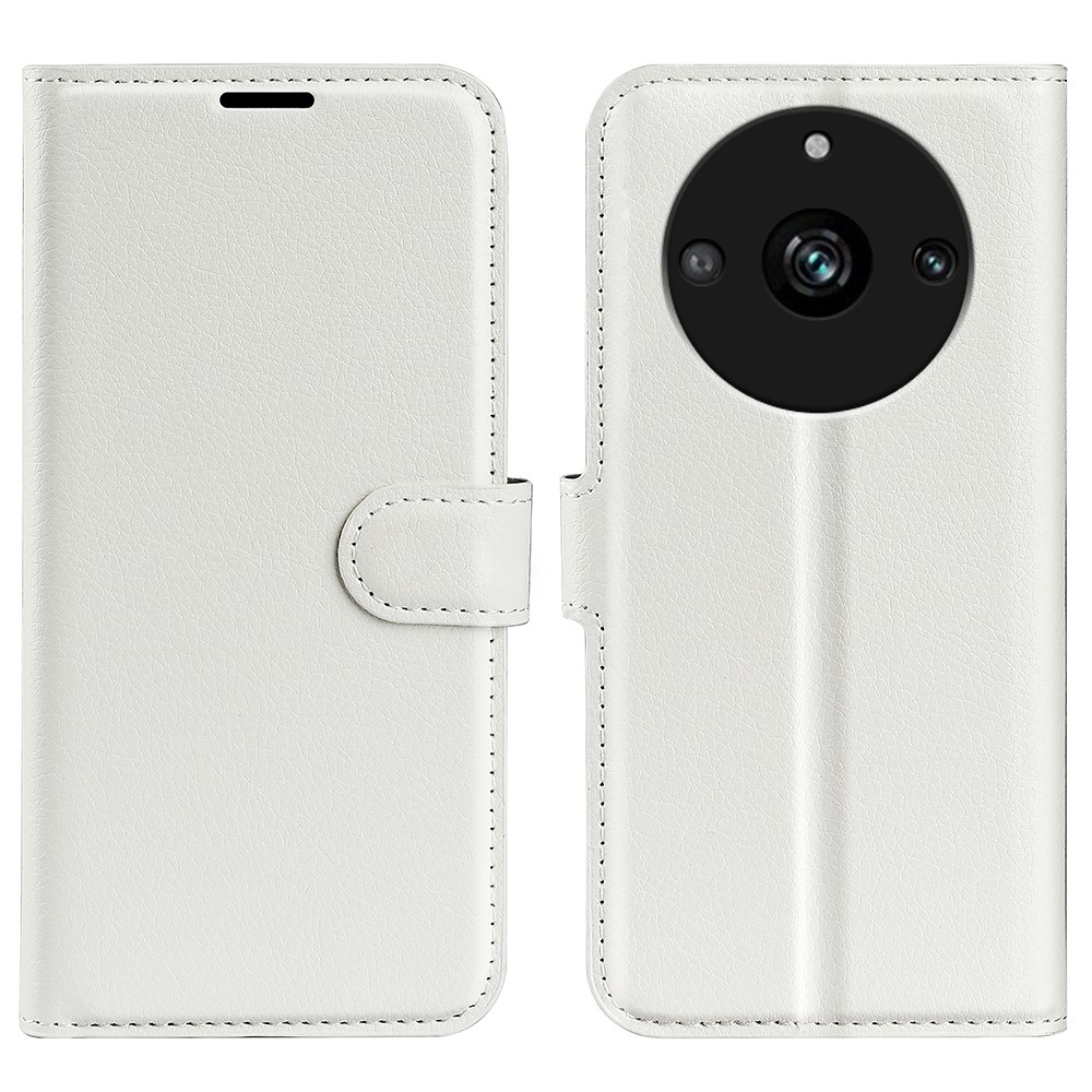 Litchi könyvtáska a Realme 11 Pro 5G/11 Pro+ 5G modellhez - fehér