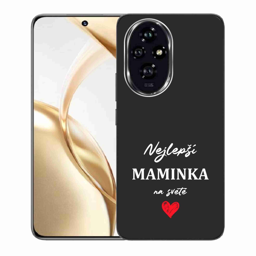 Zselés borító mmCase a Honor 200 5G készülékhez - legjobb anya 1 fekete háttér