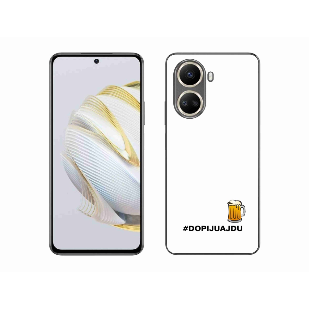 Gél borítás mmCase a Huawei Nova 10 SE-hez - sör motívum 1 fehér háttér