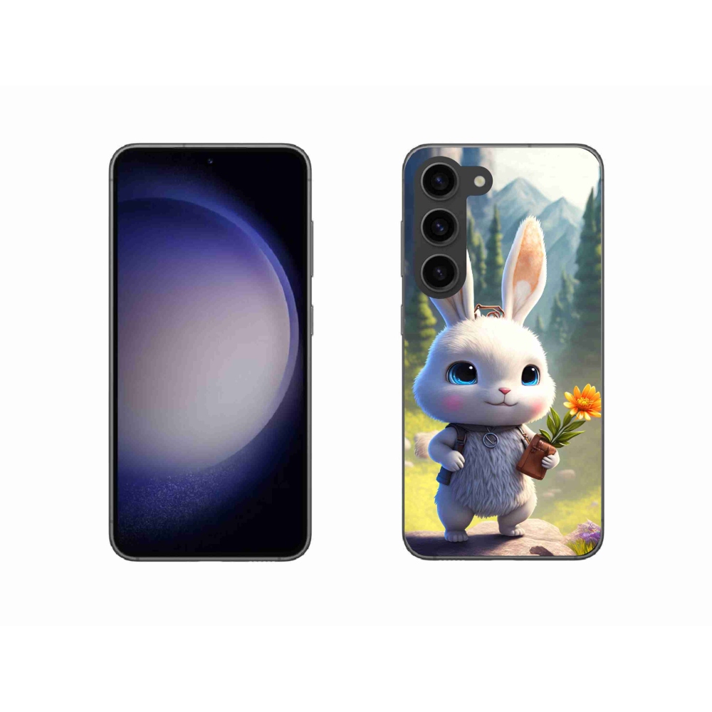 Gél borítás mmCase Samsung Galaxy S23 5G - aranyos nyuszi - Samsung Galaxy S23 5G számára