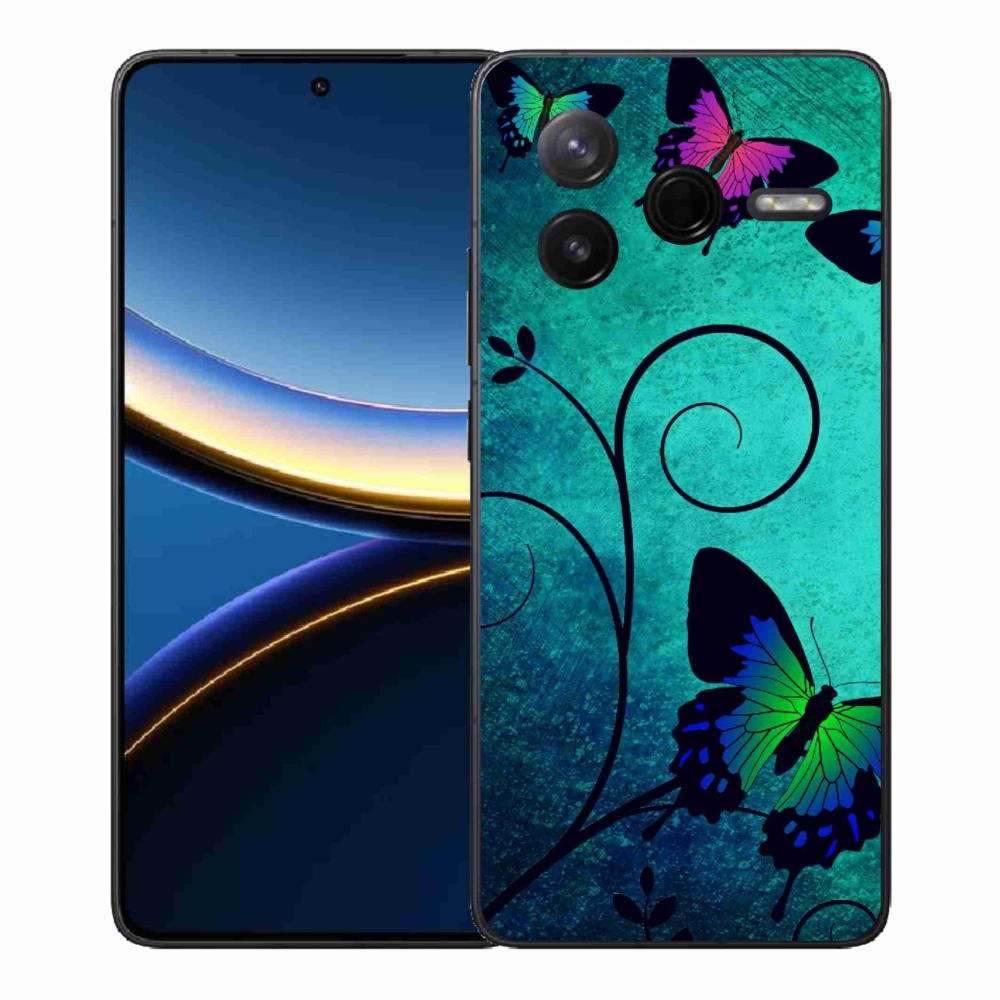 Gél borítás mmCase a Xiaomi Poco F7 Pro számára - színes pillangók