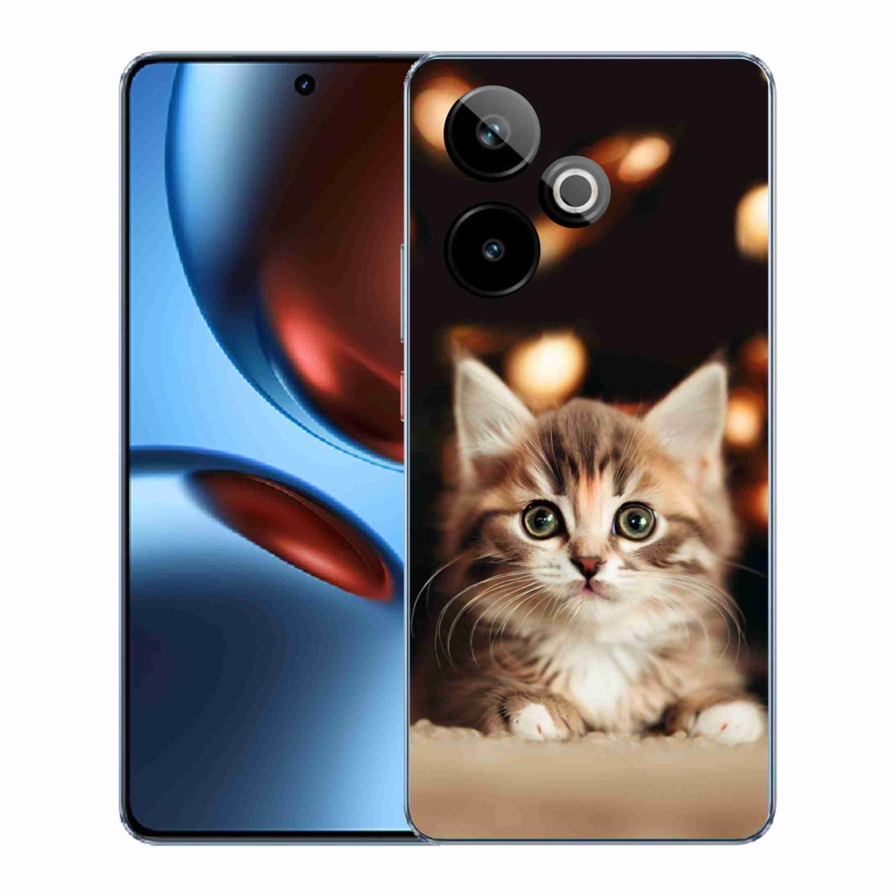Rugalmas zselés tok mmCase képpel a Realme GT 7 5G/GT 7T 5G számára - aranyos cica 2