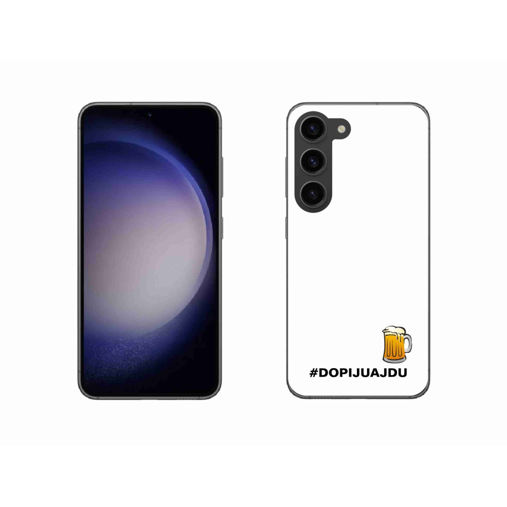 Gél borítás mmCase Samsung Galaxy S23 5G - sör motívum 1 fehér háttér