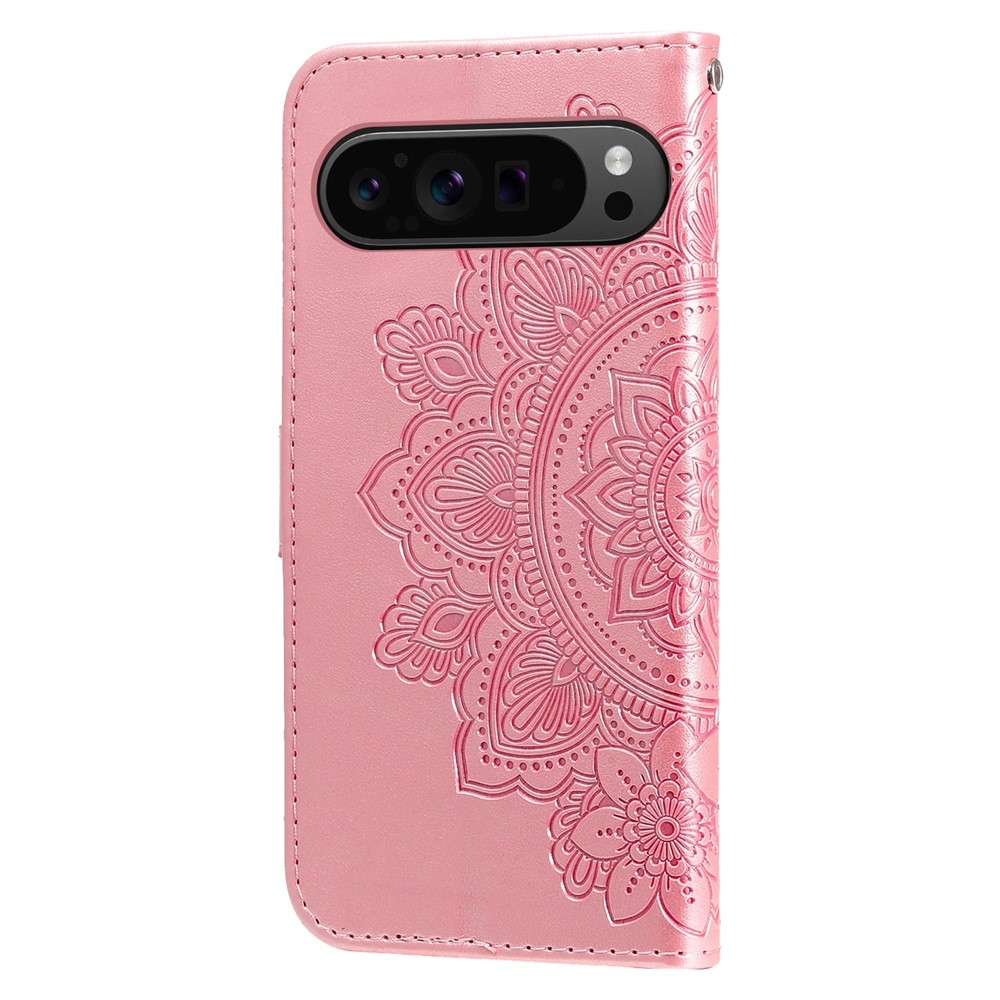 Mandala könyv tok a Google Pixel 10 Pro XL/Pixel 9 Pro XL készülékhez - rózsaszín