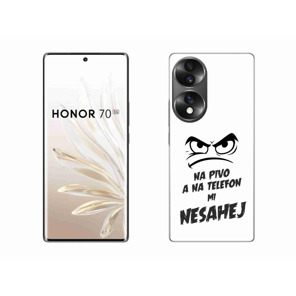 Zselés borító mmCase a Honor 70 - sör motívum 2 fehér háttérrel