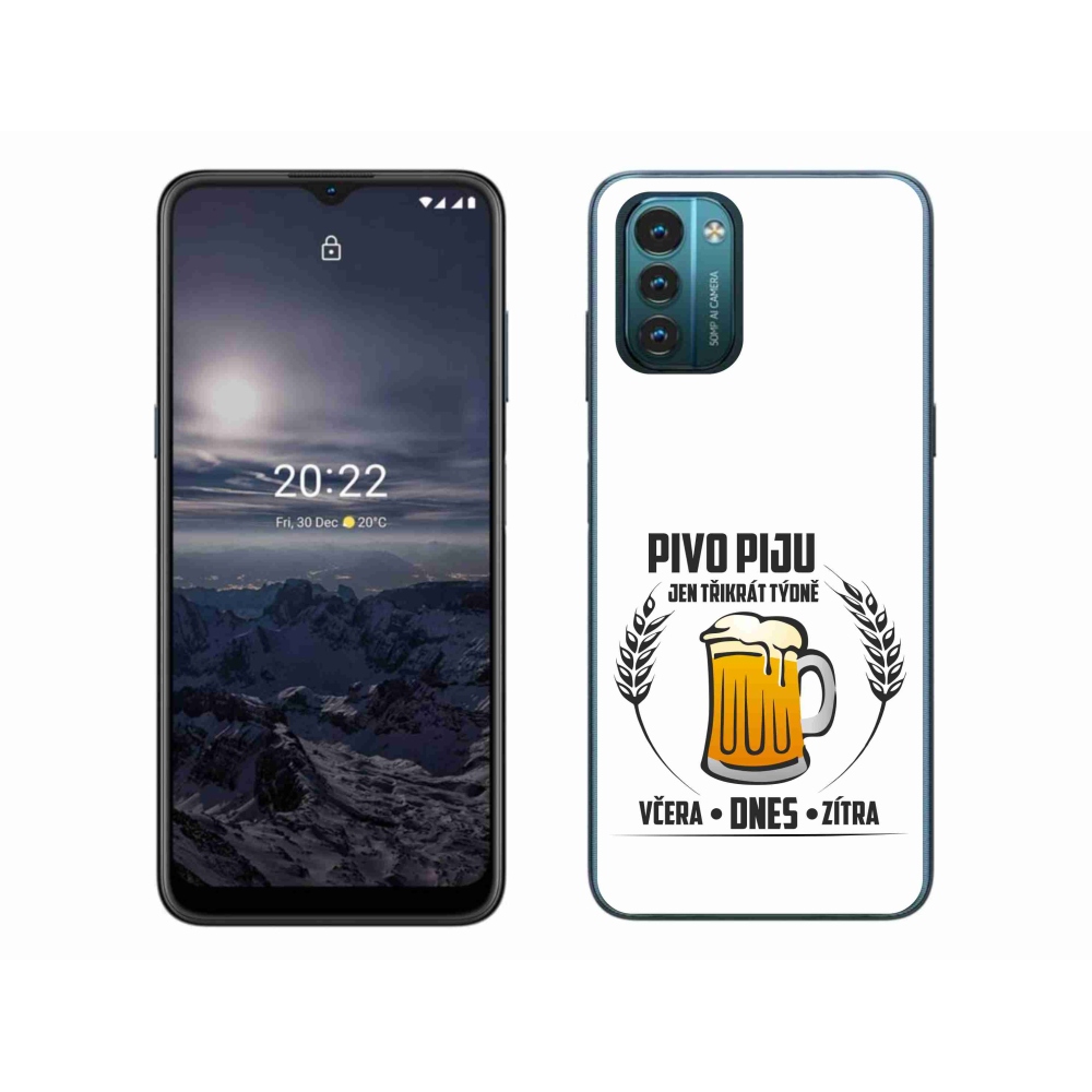 Zselés borítás mmCase a Nokia G11/G21 készülékhez - sör motívum fehér háttérrel