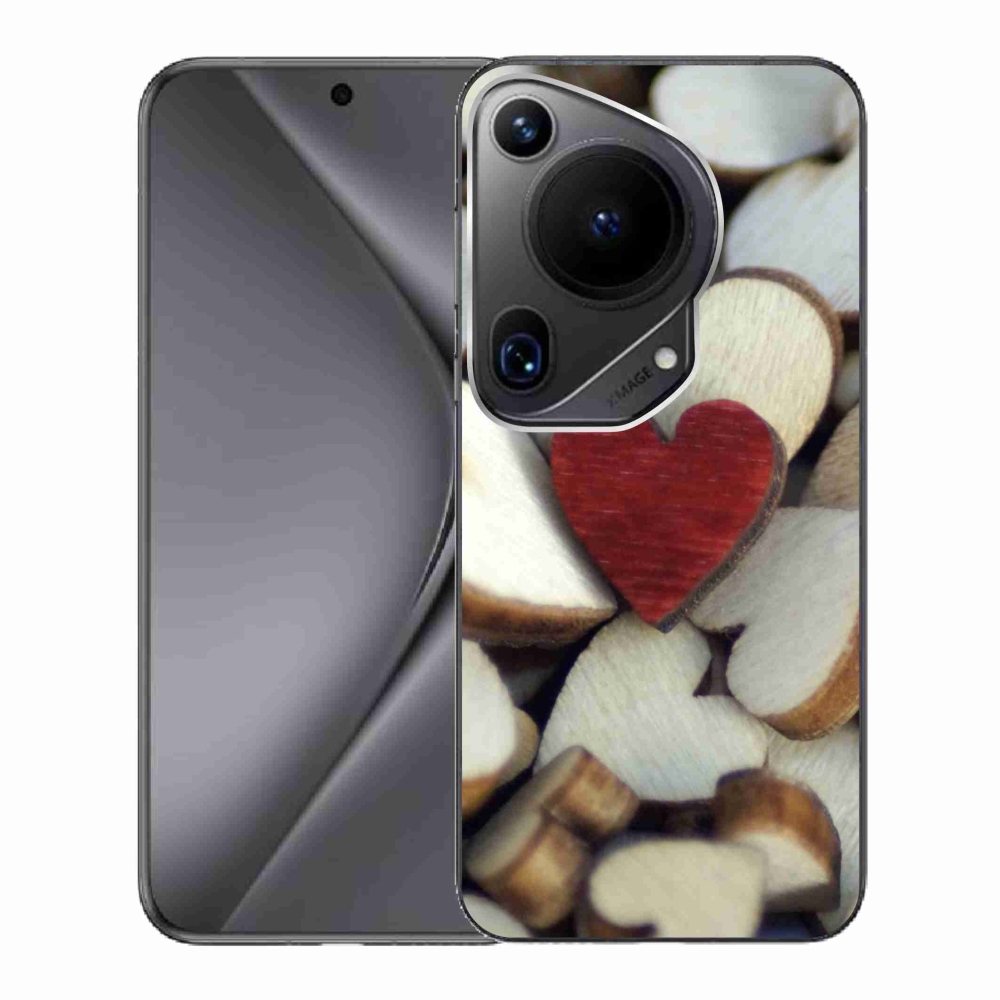 Gél borítás mmCase a Huawei Pura 70 Ultra készülékhez - gravírozott piros szív
