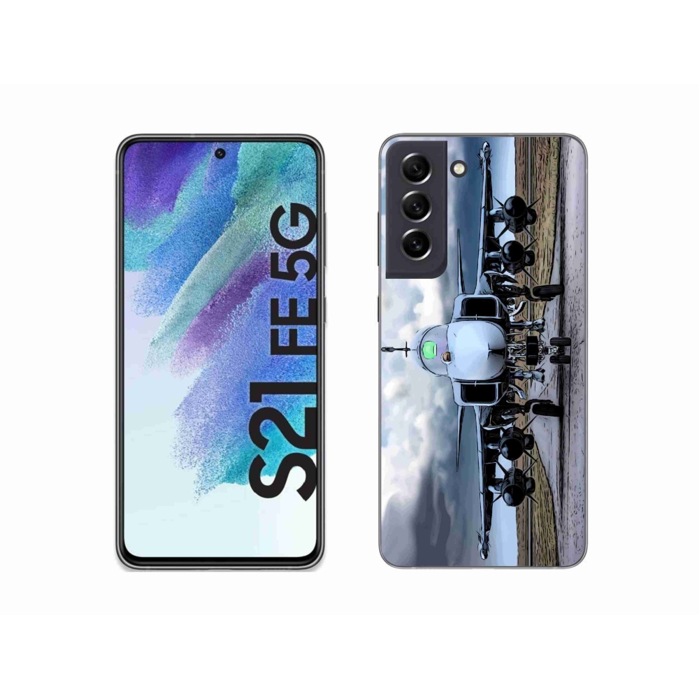 Zselés borítás mmCase Samsung Galaxy S21 FE 5G - katonai repülőgépekhez