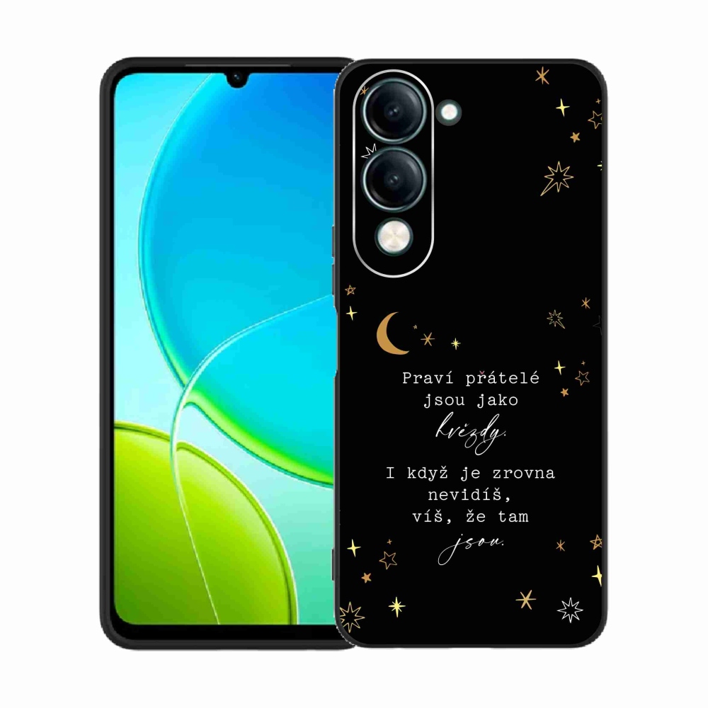 Gél borítás mmCase a Vivo Y29s 5G-hez - Idézet 6 fekete háttér
