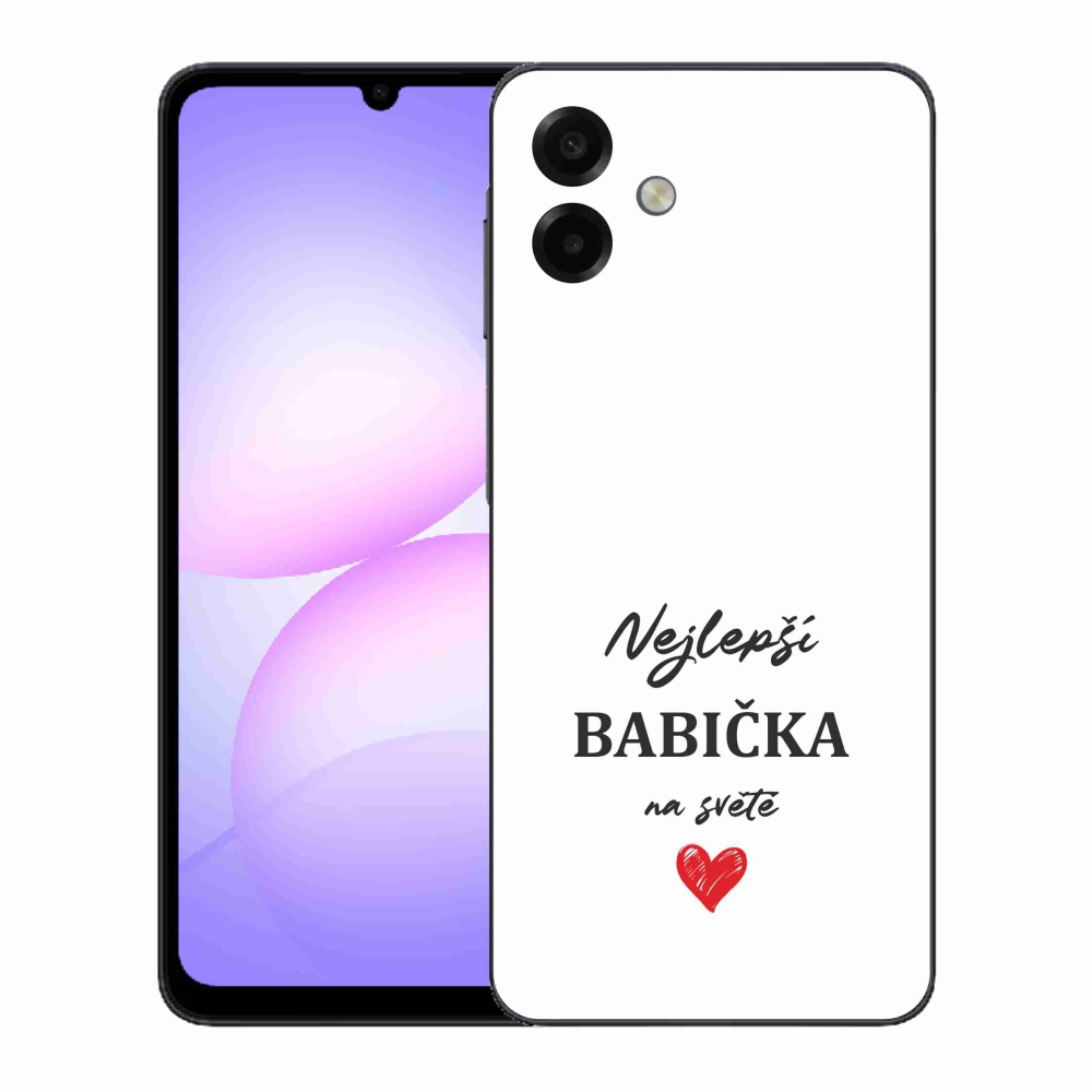 Gél borító mmCase Samsung Galaxy A07 4G - a legjobb nagymama 1 fehér háttérrel