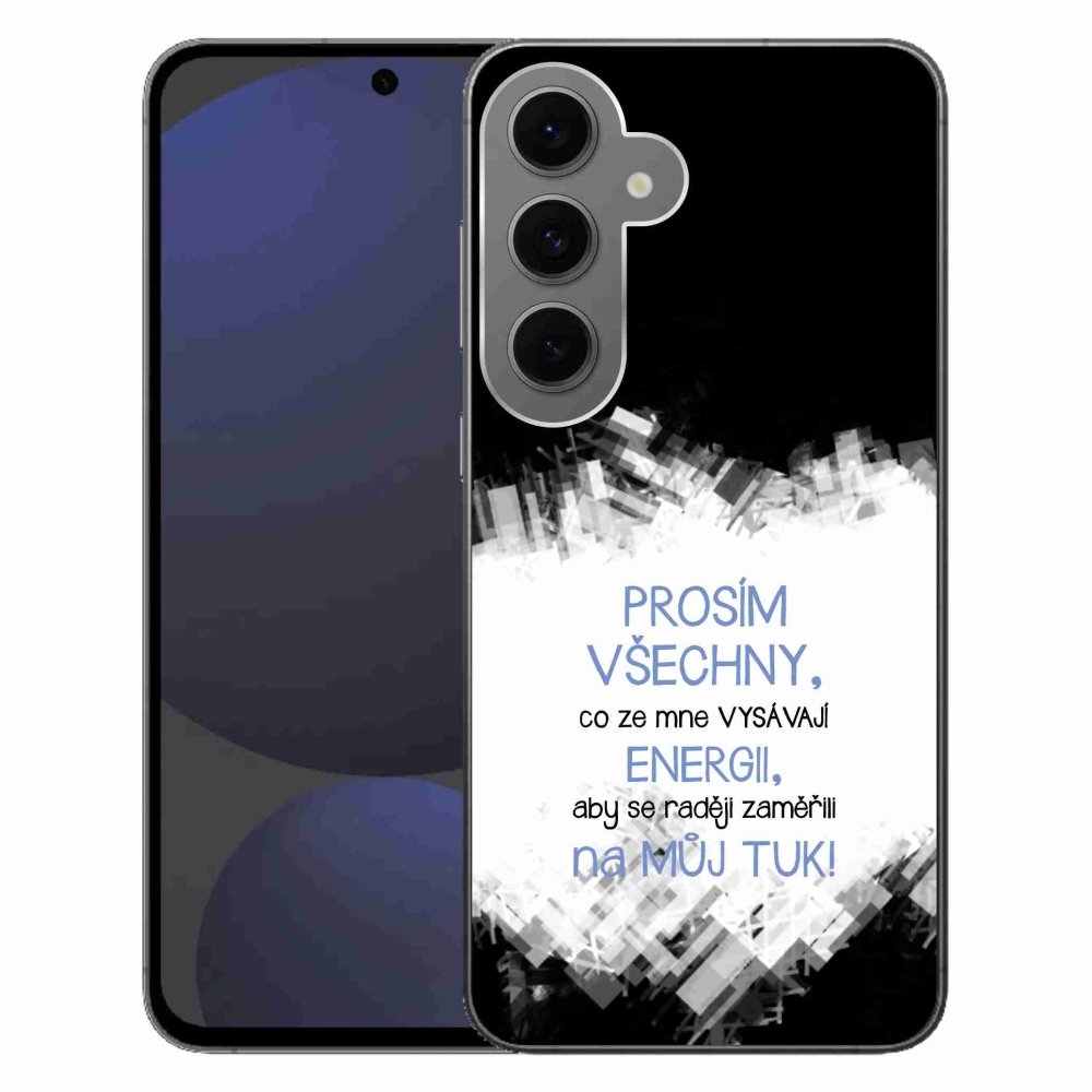 Gél borító mmCase Samsung Galaxy S24 FE - vicces szöveg 1 kék