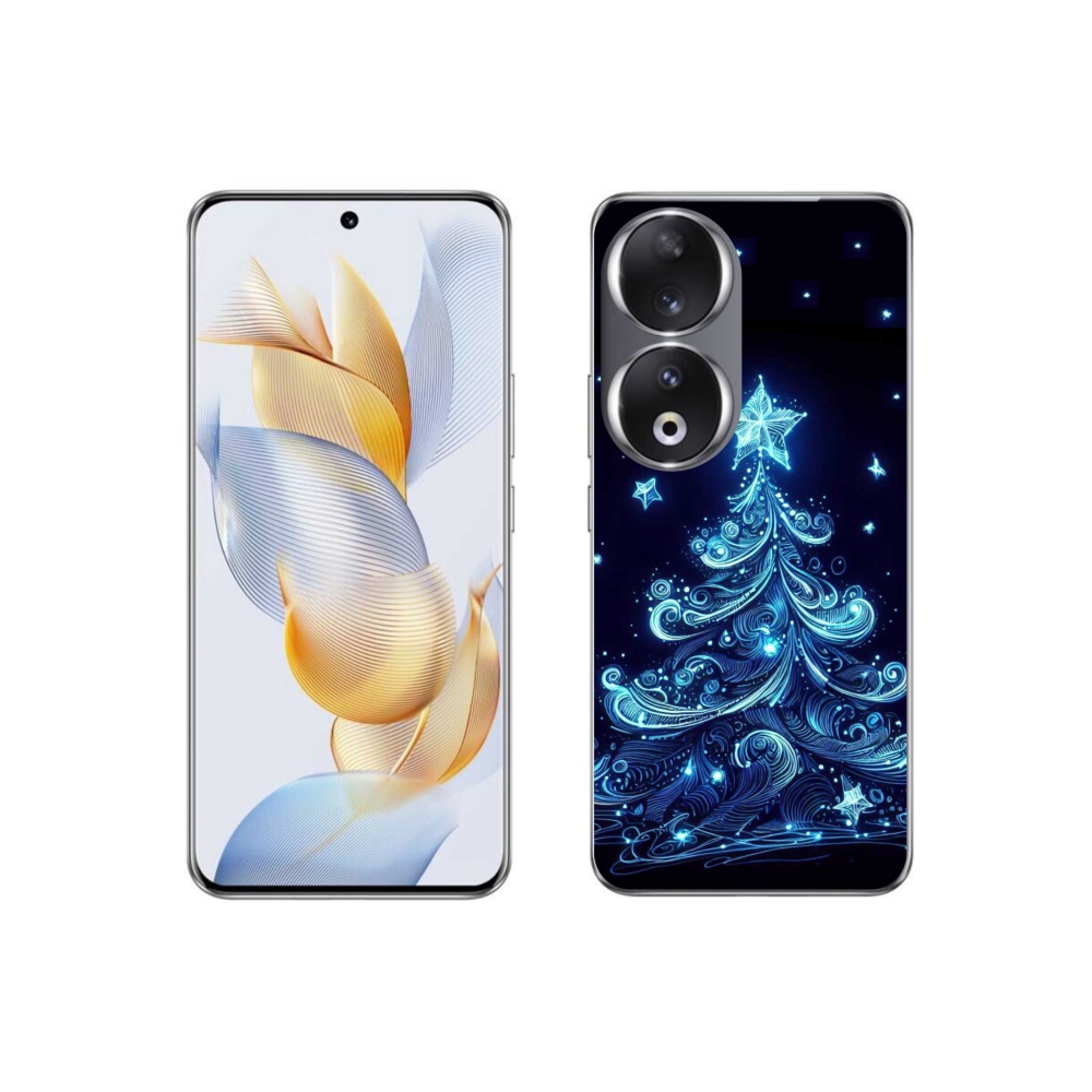 Zselés borítás mmCase a Honor 90-hez - neon karácsonyfa 4