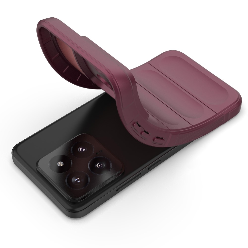 Rugg tartós zselés tok Xiaomi 14 - bordó színben