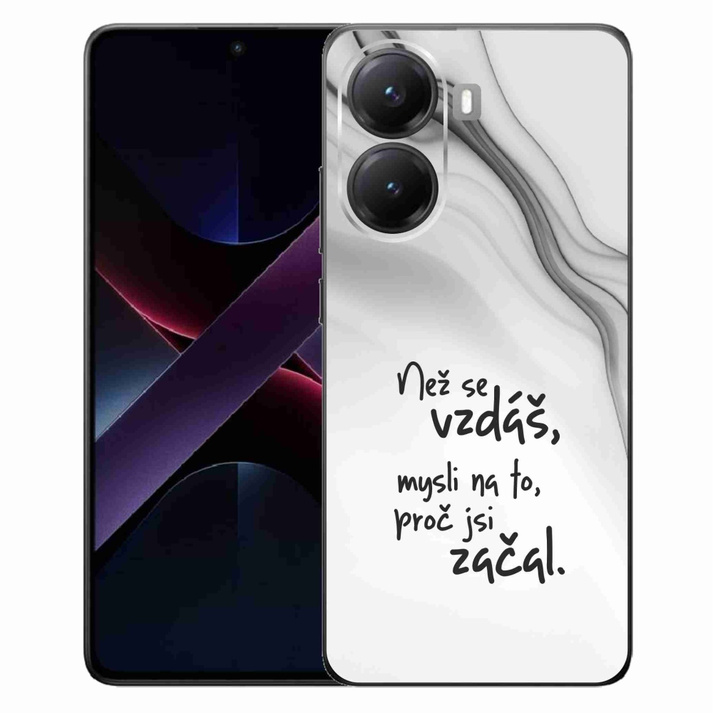 Gél borítás mmCase a Xiaomi Poco X7 Pro 5G számára - idézet 2 fehér háttér