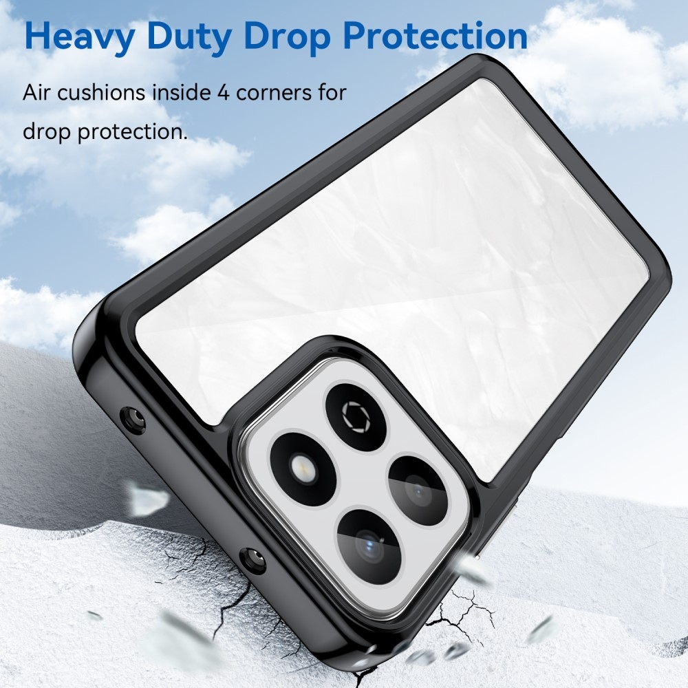 Gél tok fix hátlappal Honor 200 Smart 5G készülékhez - fekete