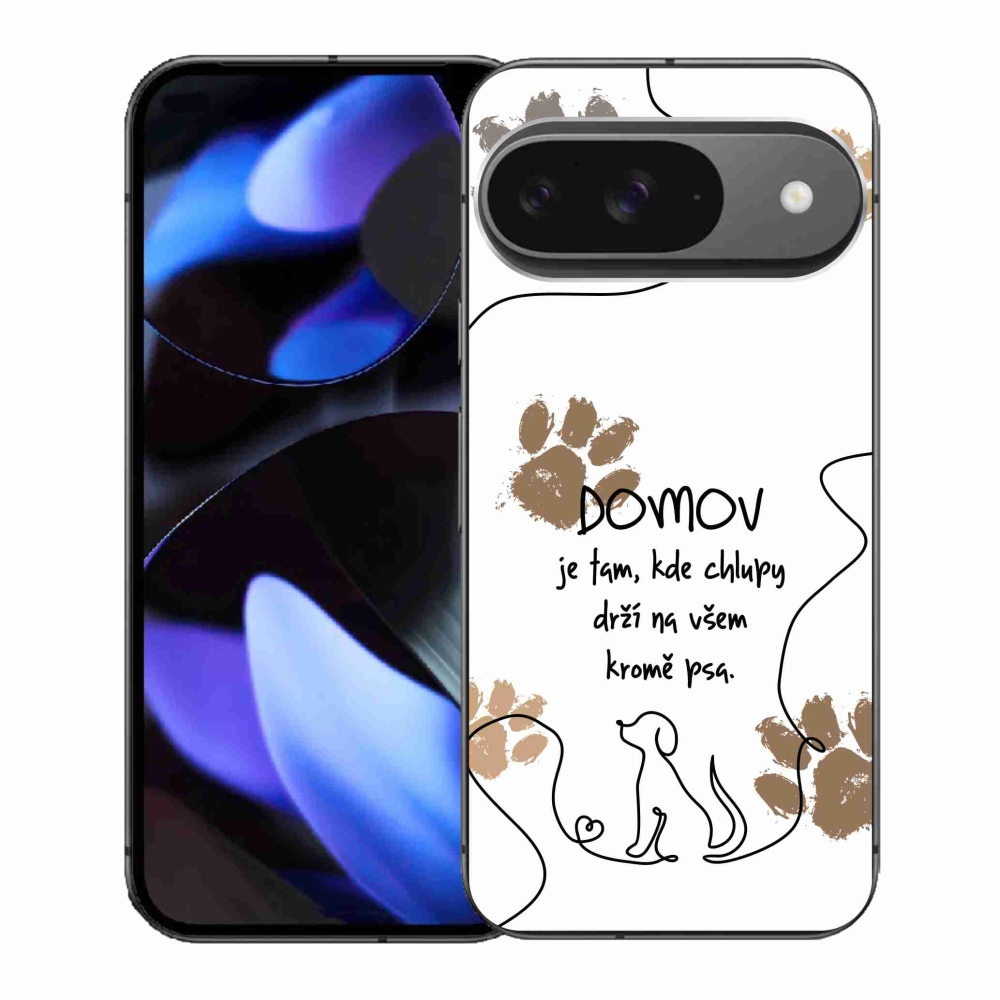 Gél borítás mmCase a Google Pixel 9/9 Pro készülékhez - kutya motívum fehér háttérrel