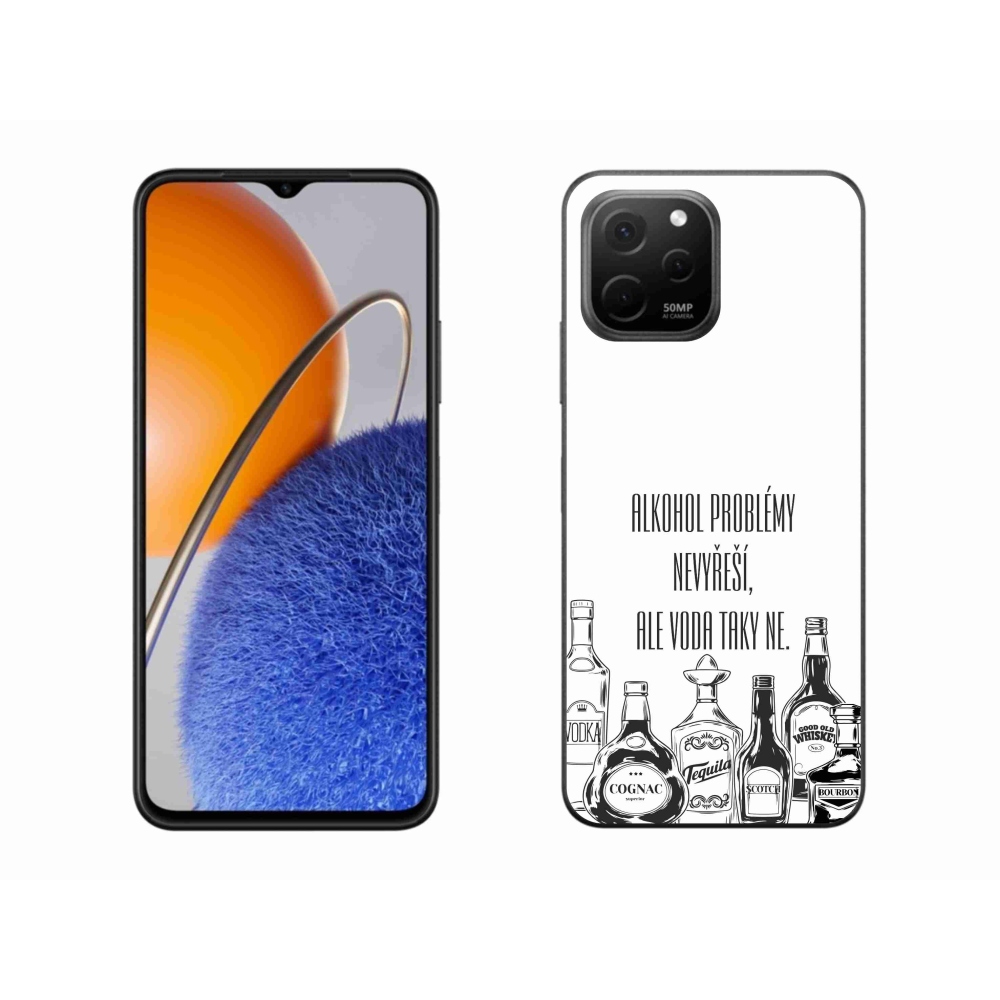 Gél borító mmCase a Huawei Nova Y61-hez - vicces szöveg fehér háttérrel