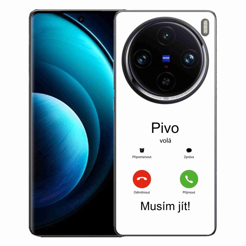 Gél borítás mmCase a Vivo X100 Pro 5G-n - a sör fehér háttérrel hívja a sört