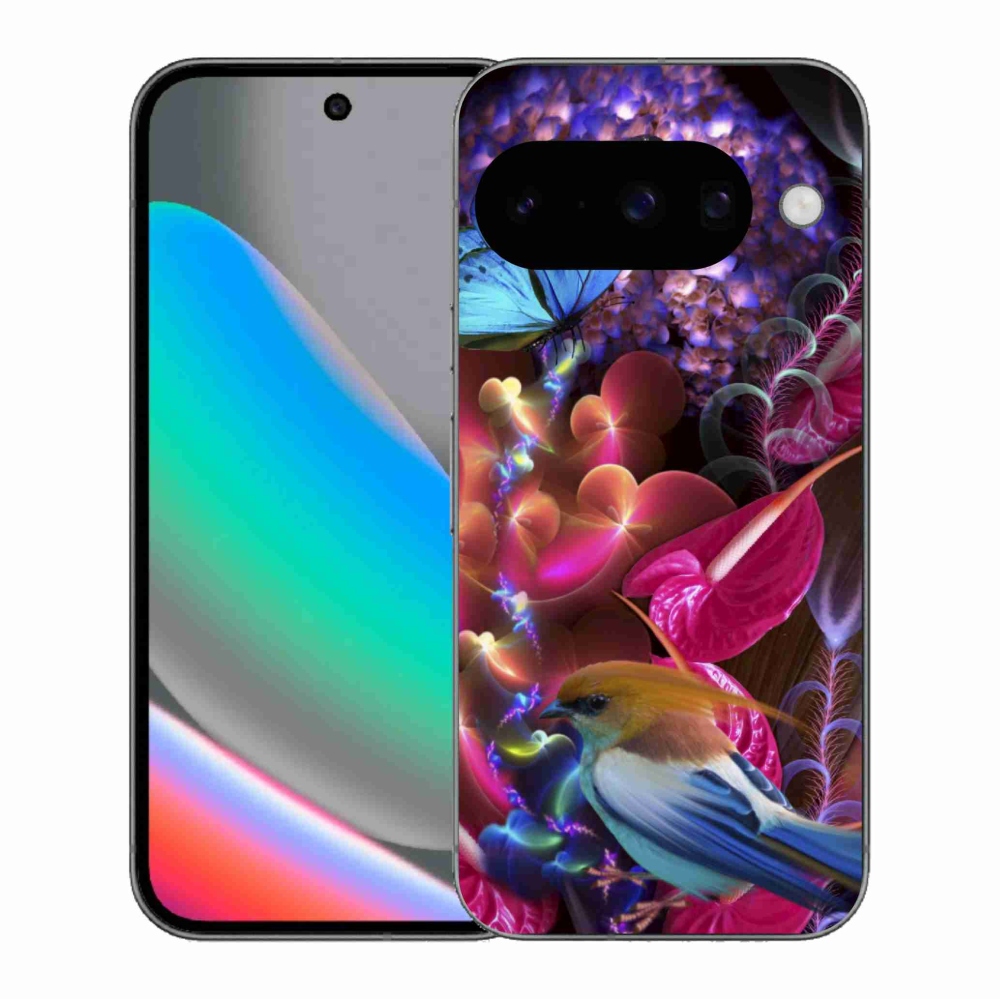 Gél borítás mmCase a Google Pixel 10 számára - színes virágok