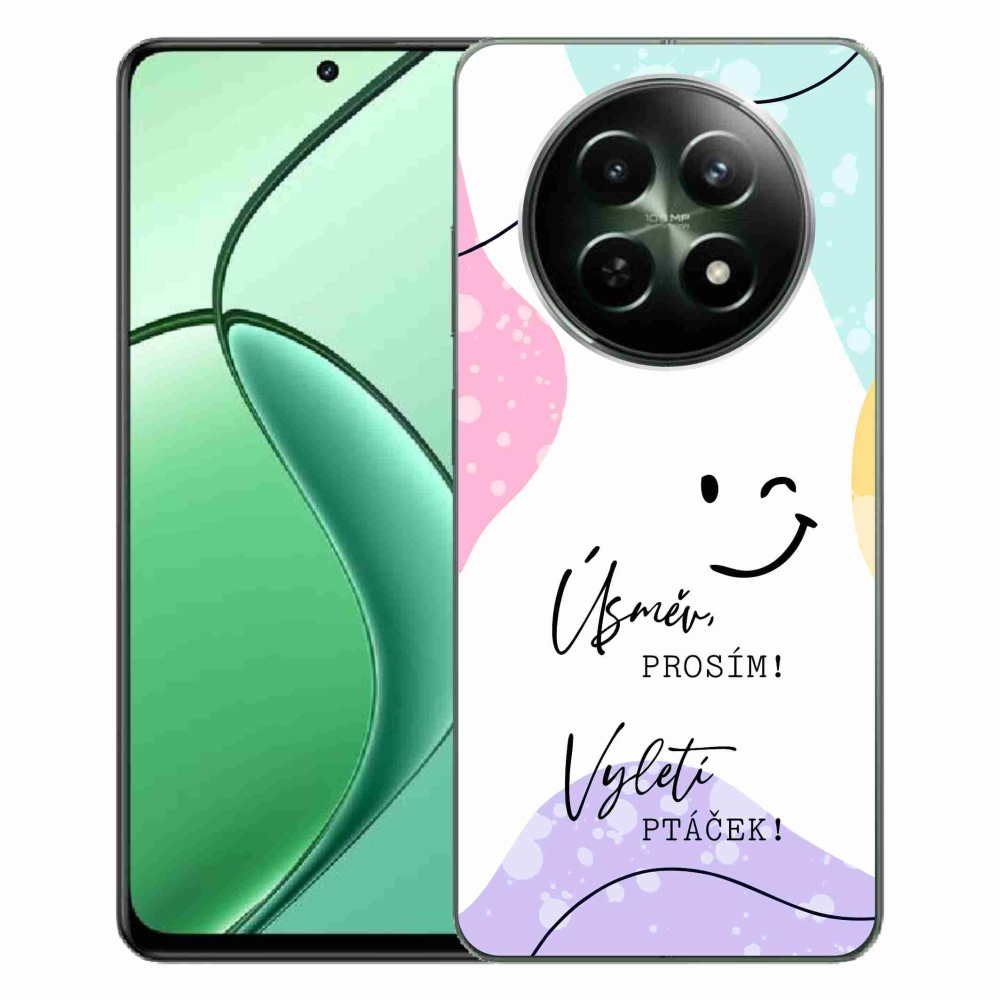 Gél borító mmCase a Realme 12 5G/12x 5G készülékhez - vicces szöveg 4 fehér háttérrel