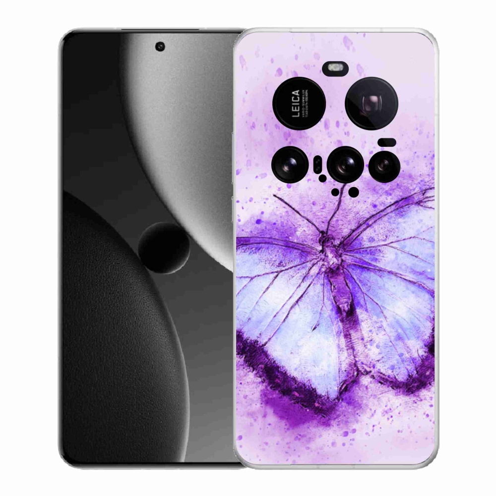 Gél borítás mmCase a Xiaomi 15 Ultra számára - lila pillangó