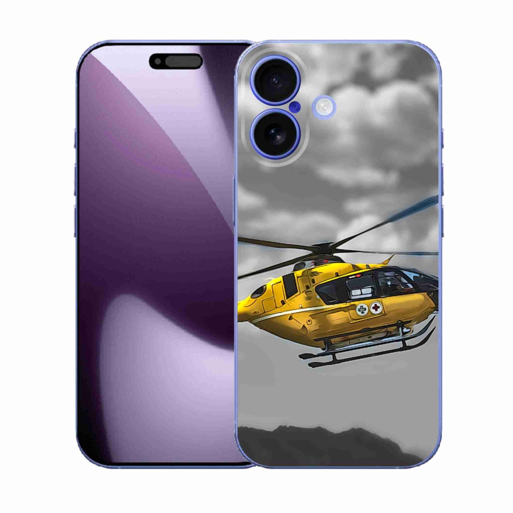 Zselés borítás mmCase iPhone 17 készülékhez - sárga helikopter