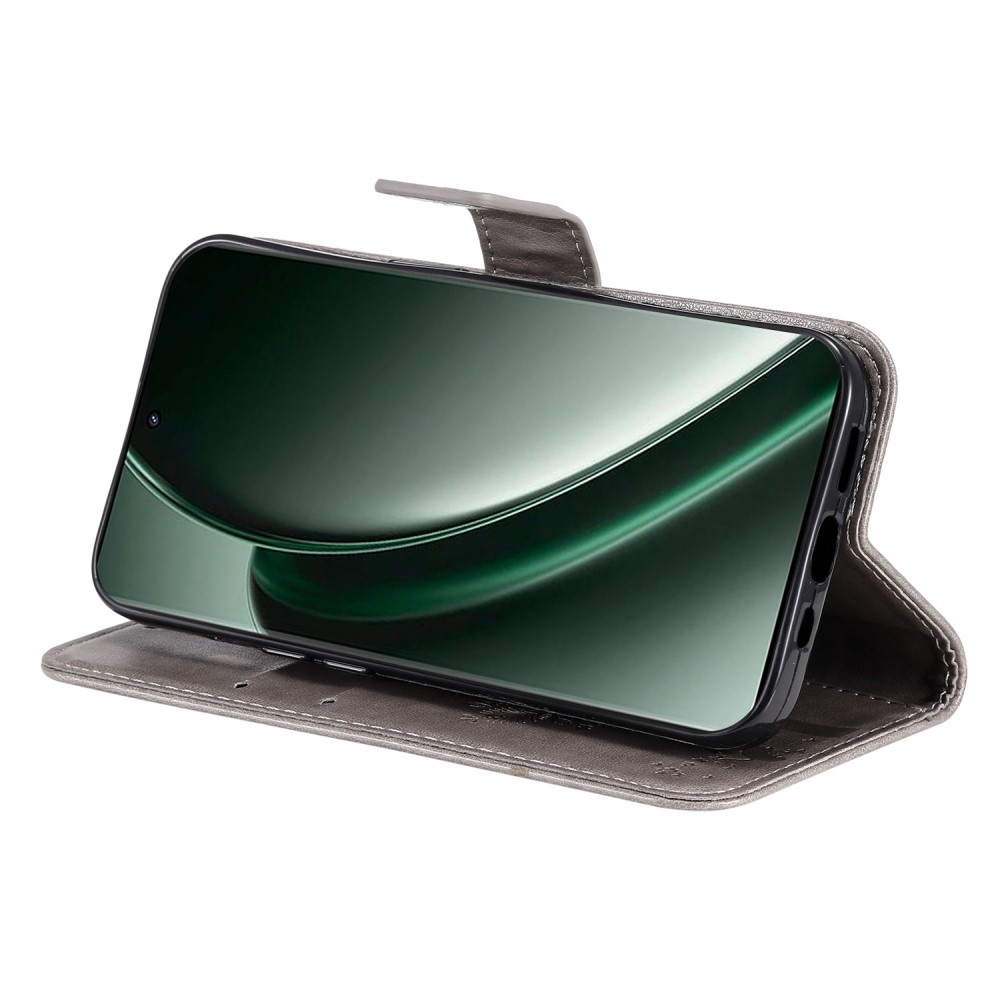 Fa könyvtáska a Realme GT 6 5G/GT 6T 5G számára - szürke