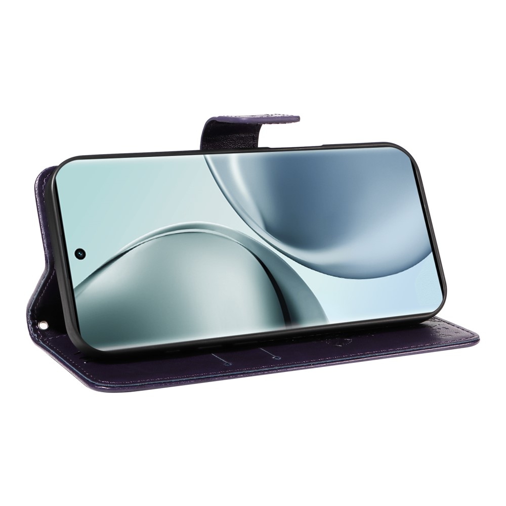 Fák könyvtáska a Realme 14 Pro 5G-hez - sötétlila