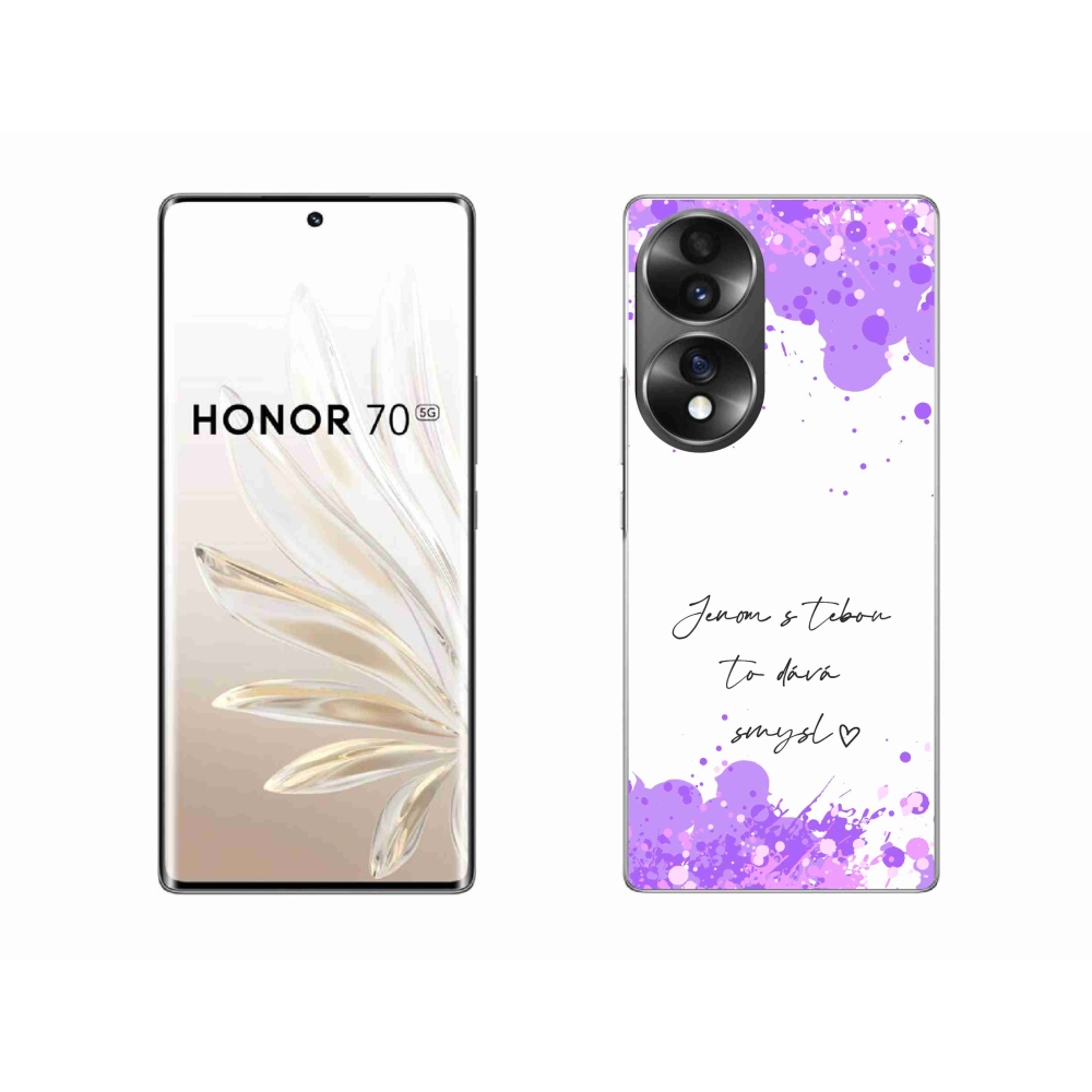 Gél borító mmCase a Honor 70-hez - szerelmes szöveg fehér háttérrel