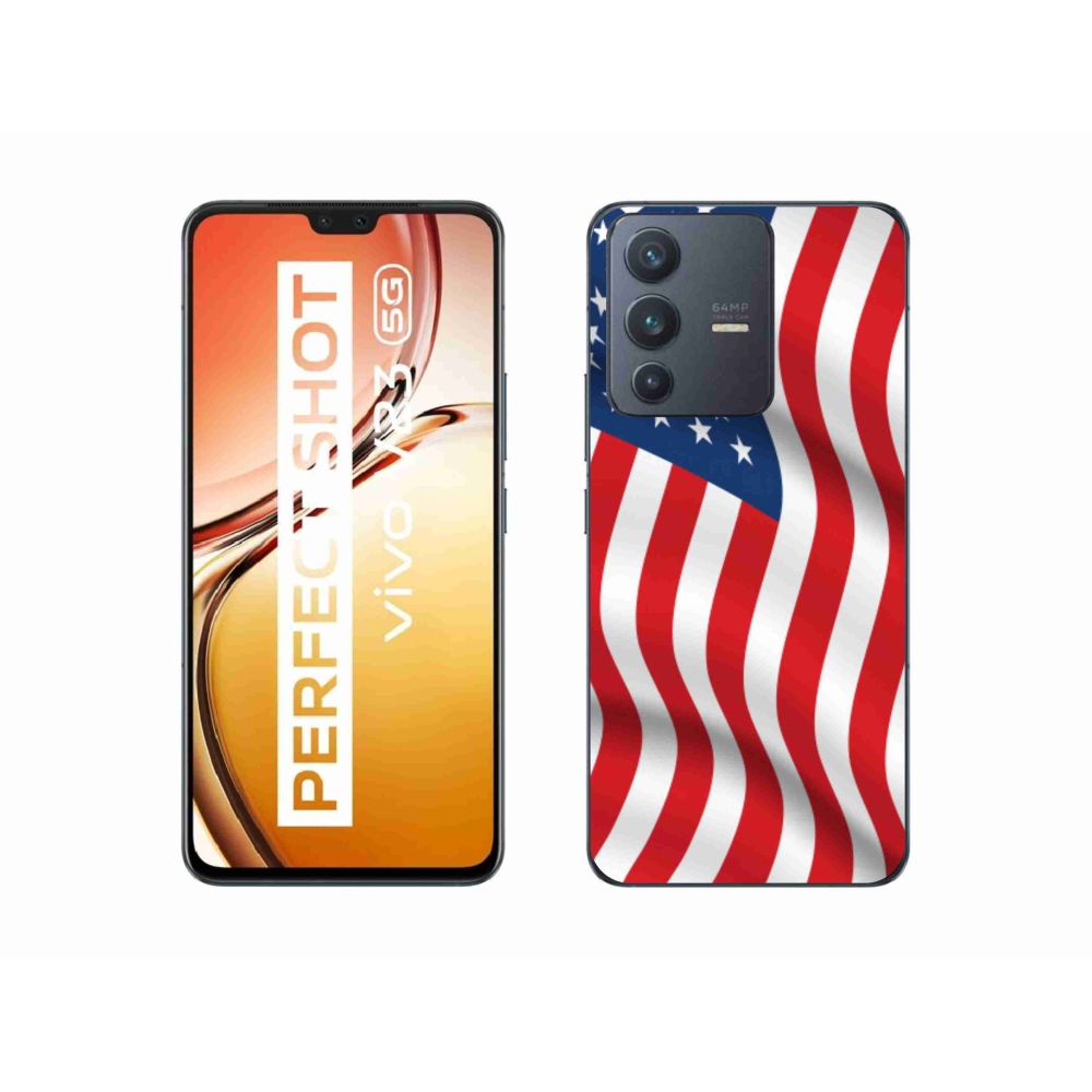 Zselés borítás mmCase a Vivo V23 5G készülékhez - USA zászló