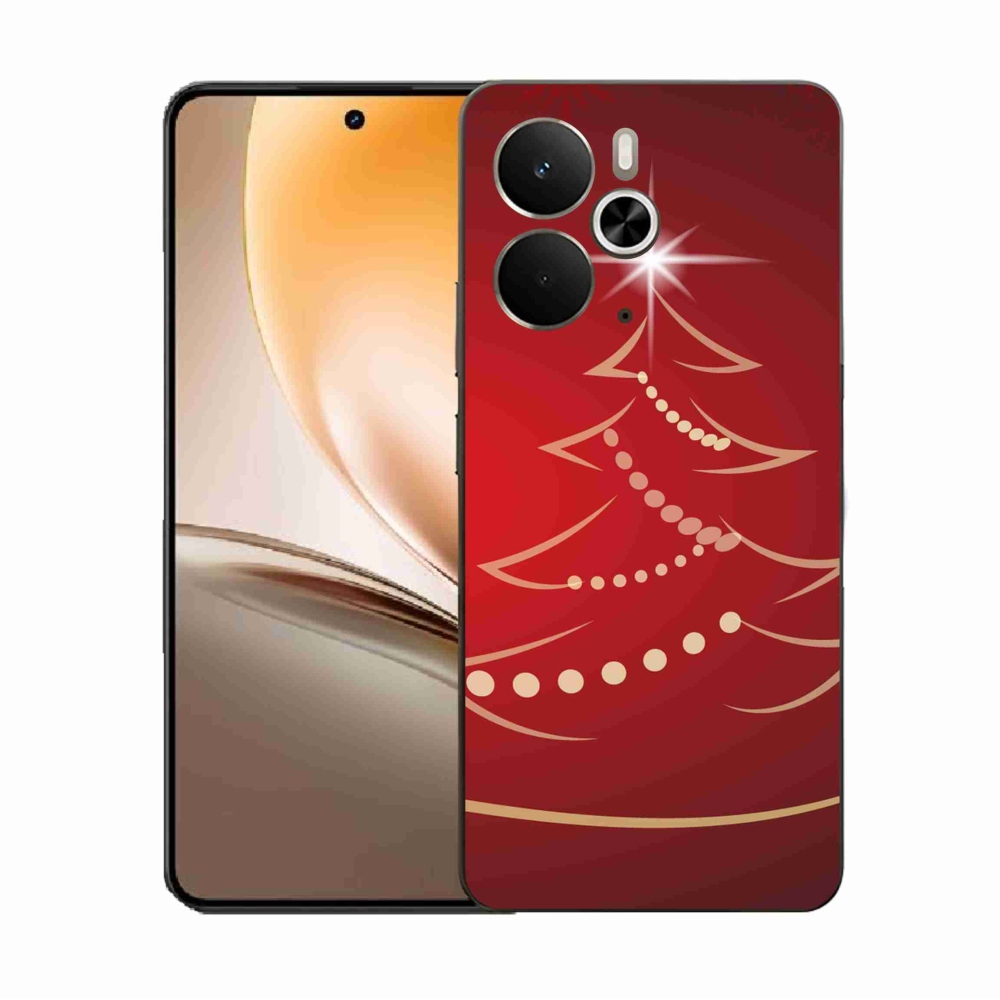Gél borító mmCase a Realme 14 5G/14T 5G számára - karácsonyfa karikatúra
