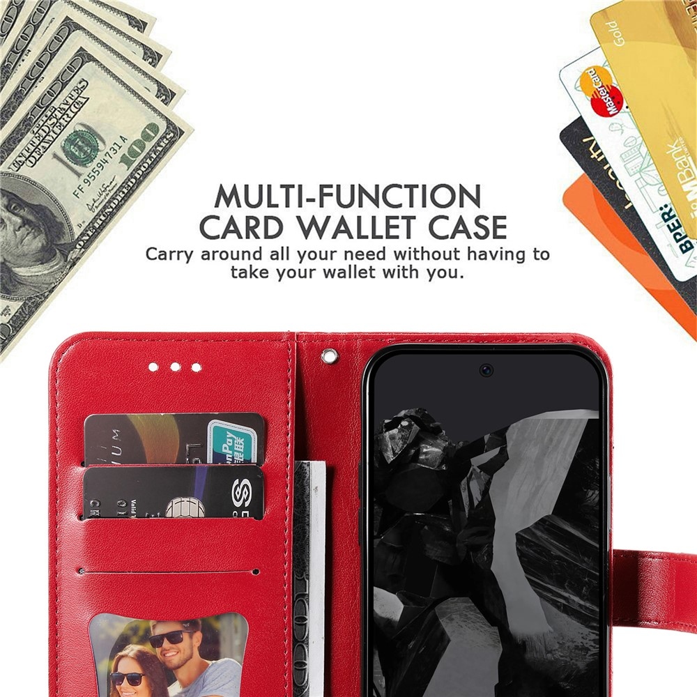 Mandala könyv tok a Google Pixel 10 Pro XL/Pixel 9 Pro XL készülékhez - piros színű