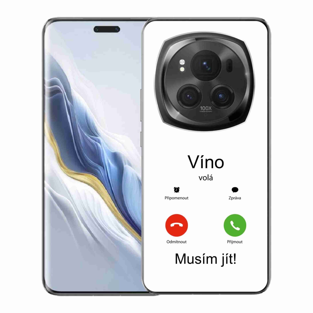 Gél borítás mmCase Honor Magic 6 Pro 5G - bor hívja fehér háttérrel