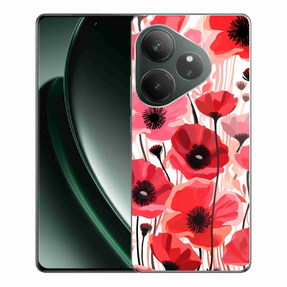 Zselés borítás mmCase a Realme GT 6 5G/GT 6T 5G készülékhez - mákos 1