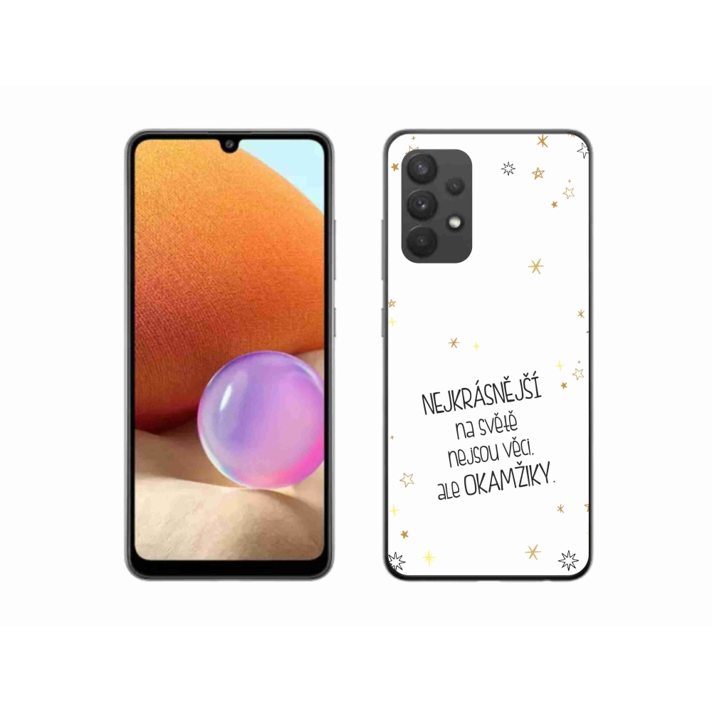 Gél borító mmCase Samsung Galaxy A32 4G - idézet 4 fehér háttérrel