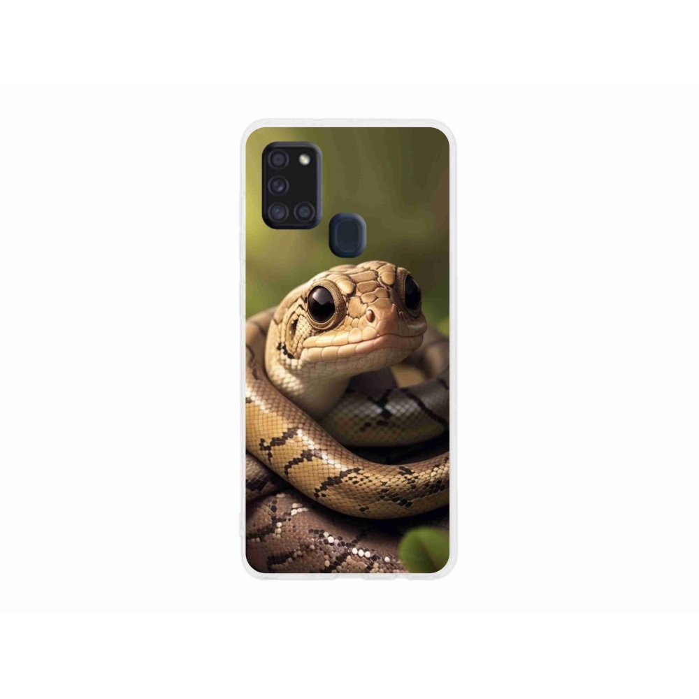 Zselés borítás mmCase Samsung Galaxy A21s készülékhez - kígyó 1