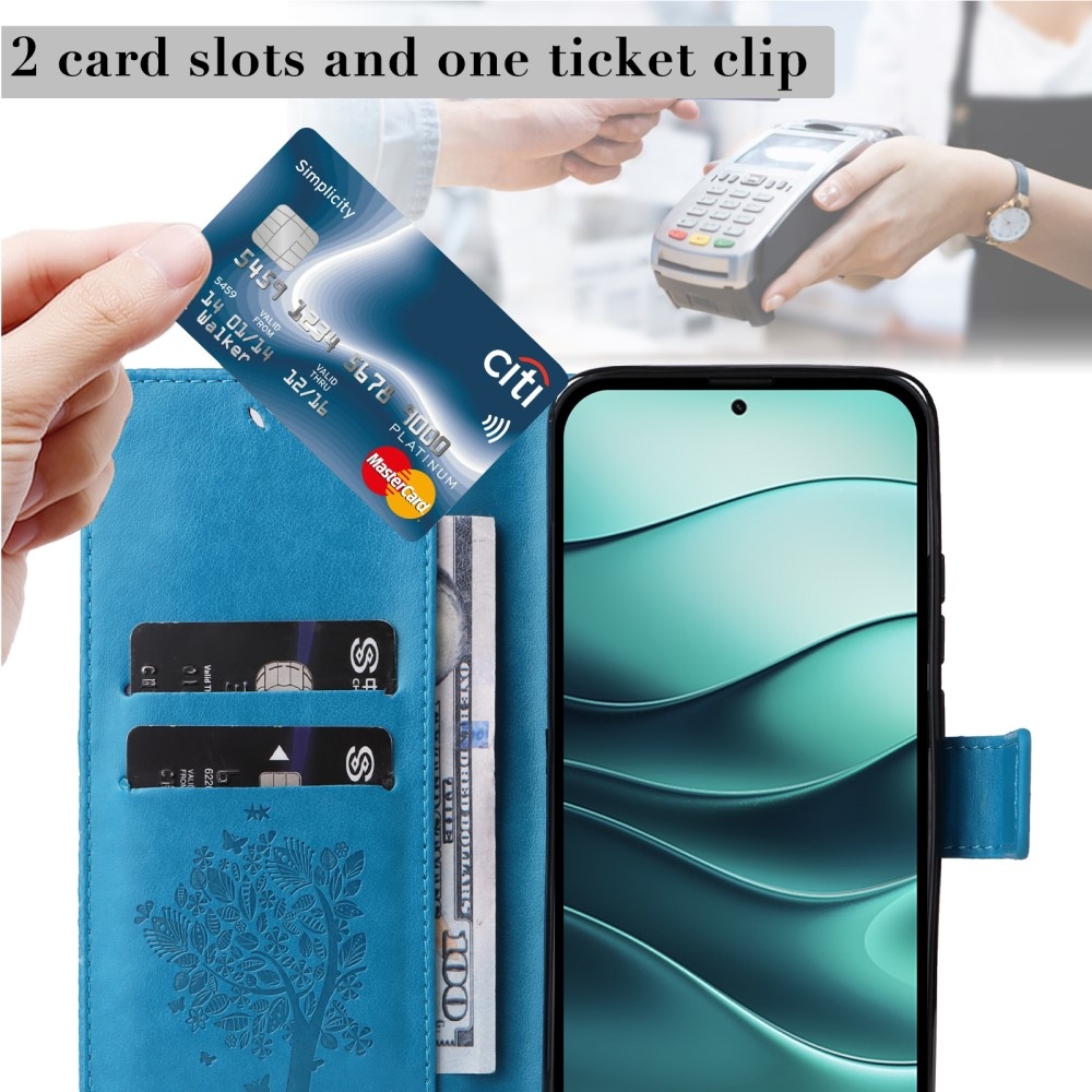 Fák könyve tok Xiaomi Redmi Note 14 5G - kék