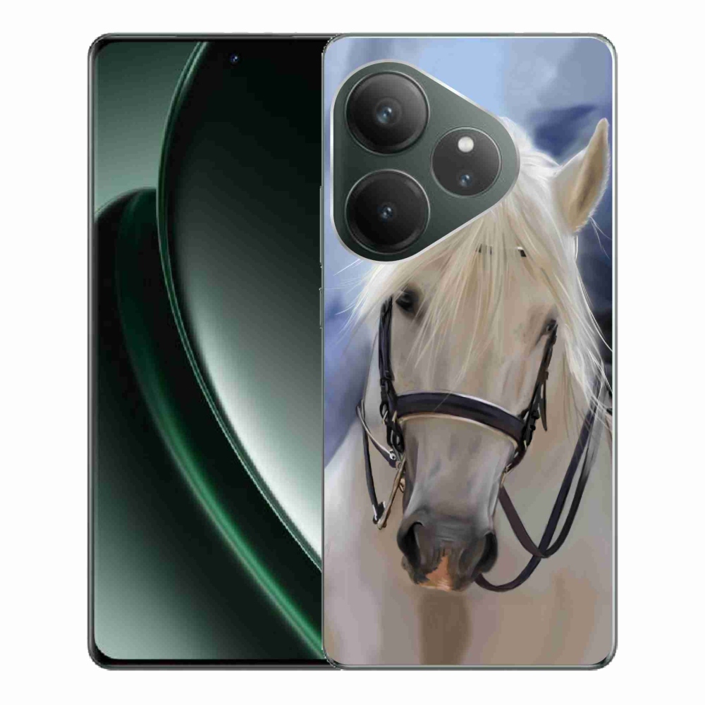 Zselés borítás mmCase a Realme GT 6 5G/GT 6T 5G számára - fehér ló