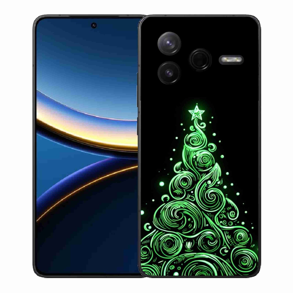 Gél borítás mmCase a Xiaomi Poco F7 Pro számára - neon karácsonyfa 3