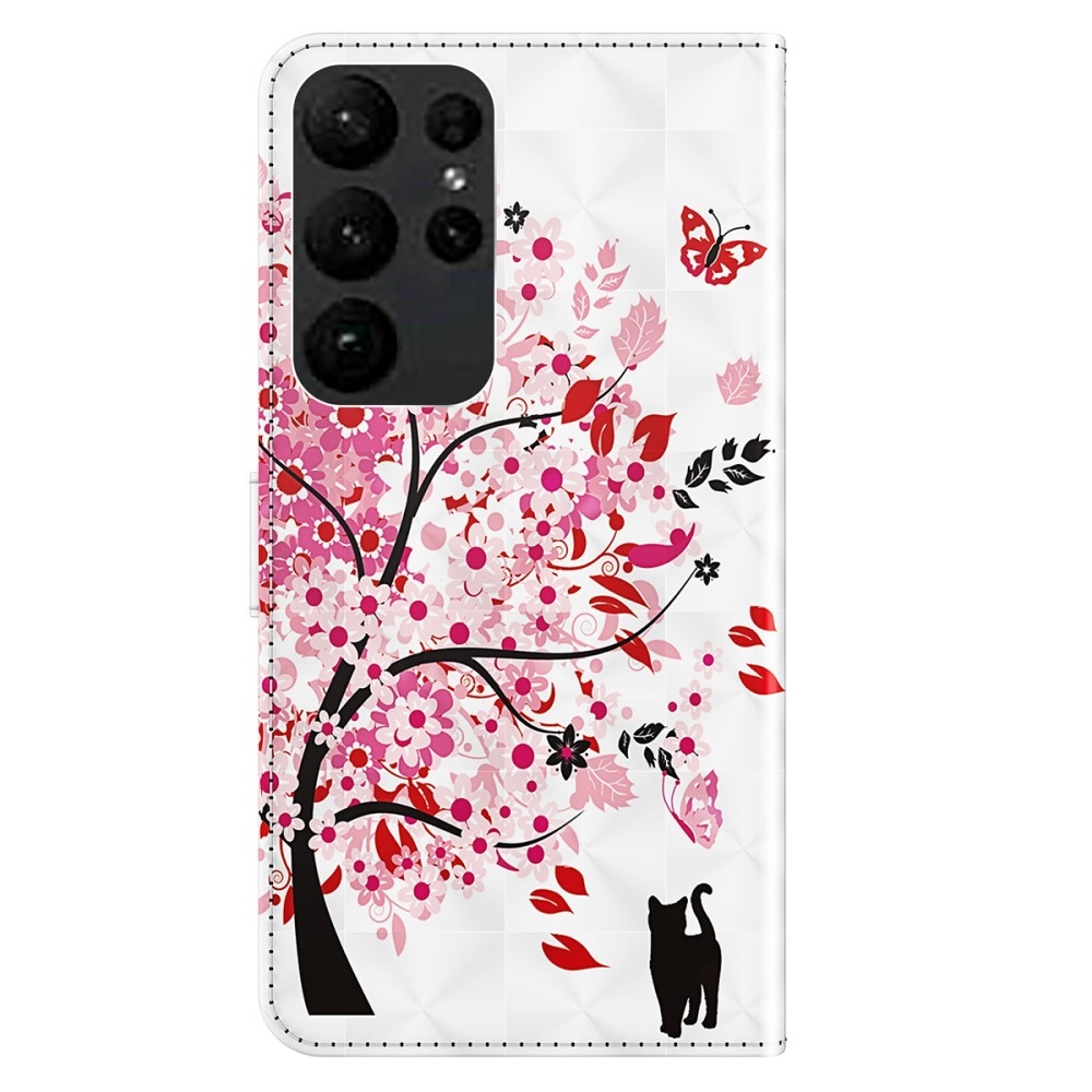 Nyomtatott könyv tok Samsung Galaxy S24 Ultra készülékhez - virágzó fa