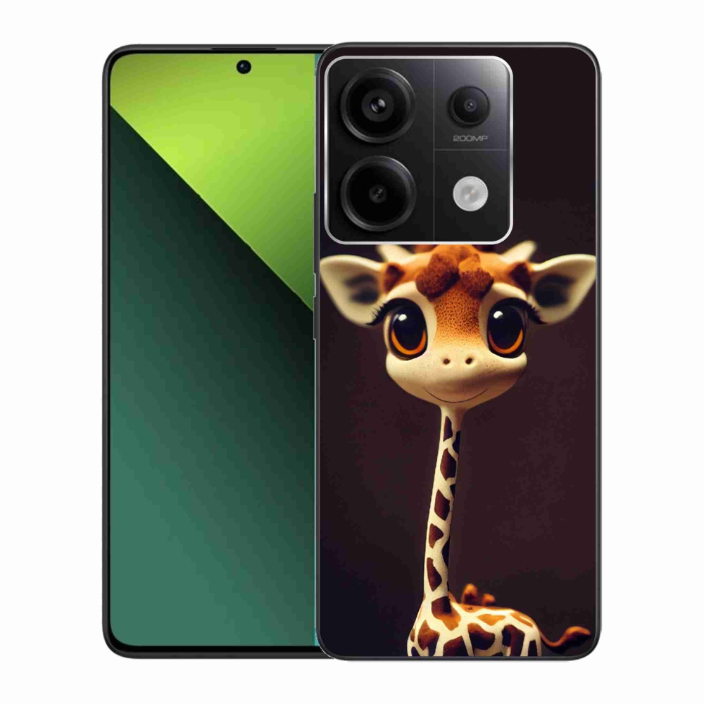 Zselés borítás mmCase a Xiaomi Redmi Note 13 Pro 5G/Poco X6 5G - kis zsiráf számára