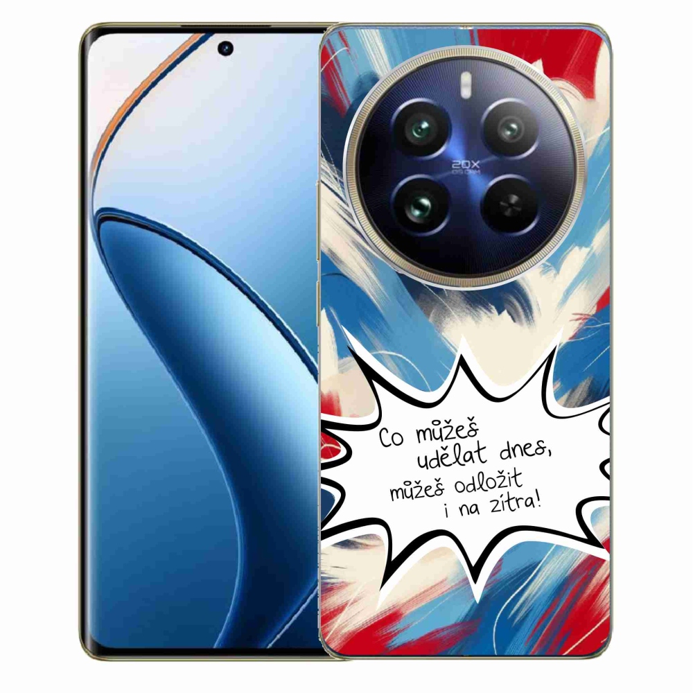 Gél borító mmCase a Realme 12 Pro 5G/12 Pro+ 5G - vicces szöveg 9 fehér háttérrel