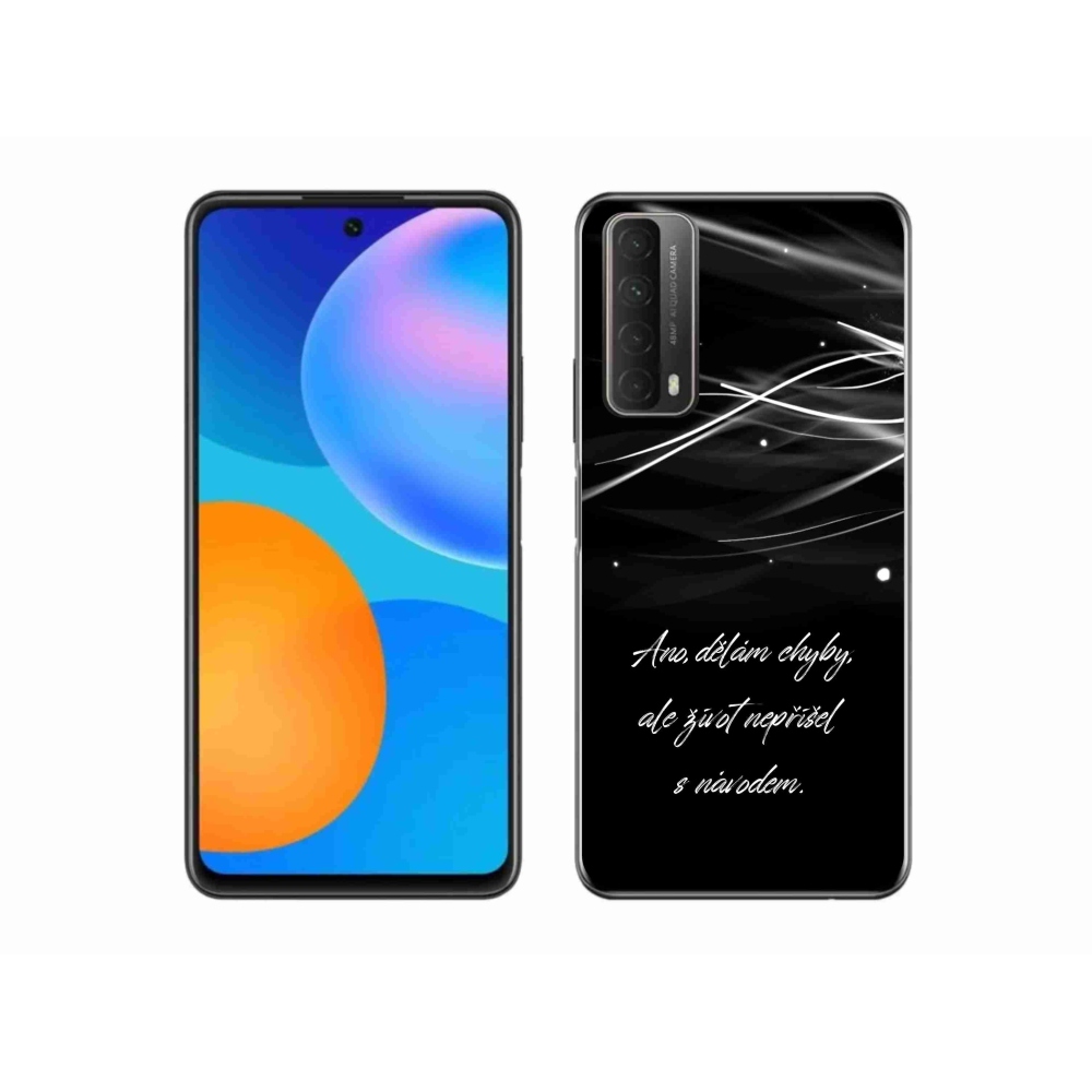 Zselés borítás mmCase a Huawei P Smart (2021) - idézem fekete háttérrel