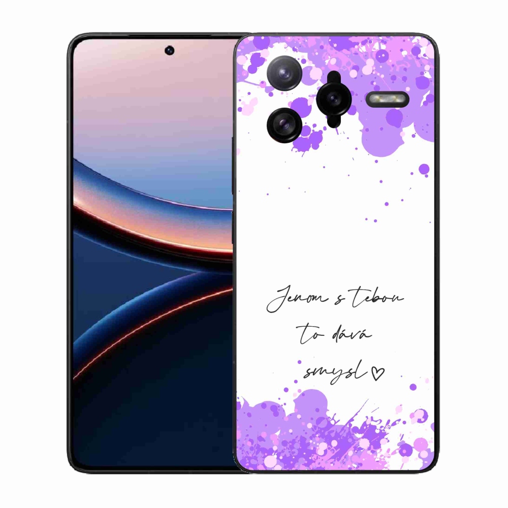 Gél borító mmCase a Xiaomi Poco F7 Ultra számára - szerelmes szöveg fehér háttérrel