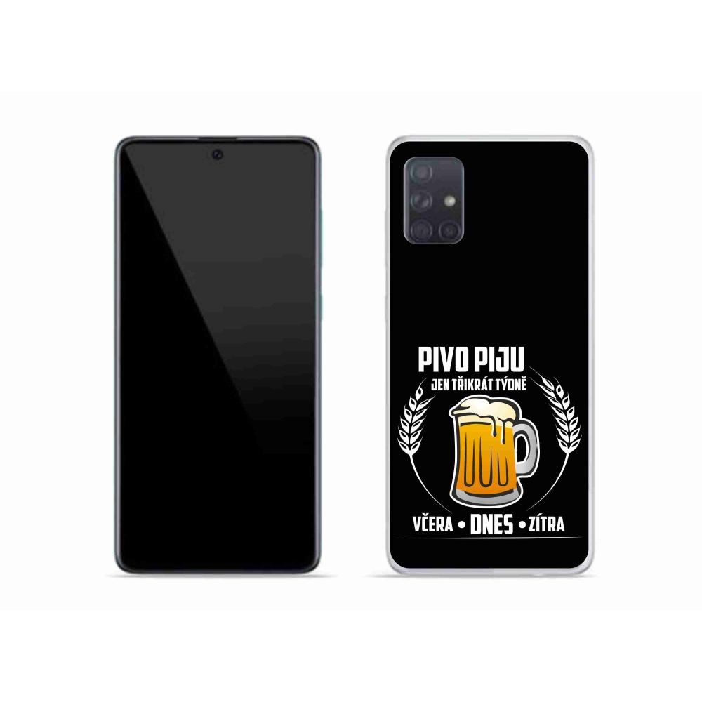 Gél borítás mmCase Samsung Galaxy A51 - sör motívum fekete háttérrel